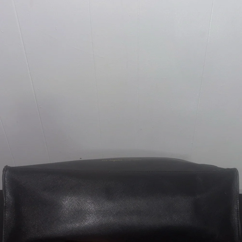 I speak Fluent Italian Vegan leather designer black tote-LA/TC - Picture 7 of 9